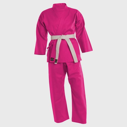 ProForce® Classic Karate Uniform (Elastic Drawstring w/Free Belt) 5 oz. 60/40 Blend Pink #0000