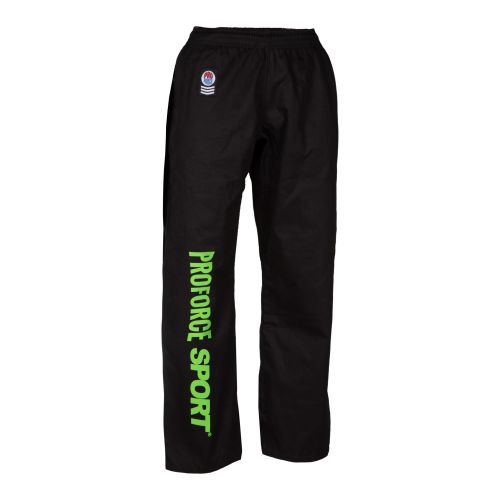 ProForce Sport® Neon Green Combat Pants 8 oz. Black w/ Back Pocket