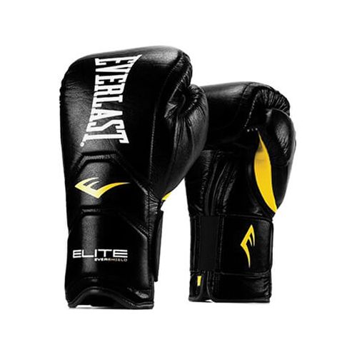 Everlast Elite Pro Hook and Loop Training Gloves- Black 14 oz.