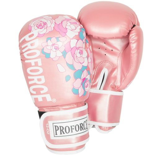 ProForce® Leatherette Boxing Glove - ProForce Floral Pink 10 oz.