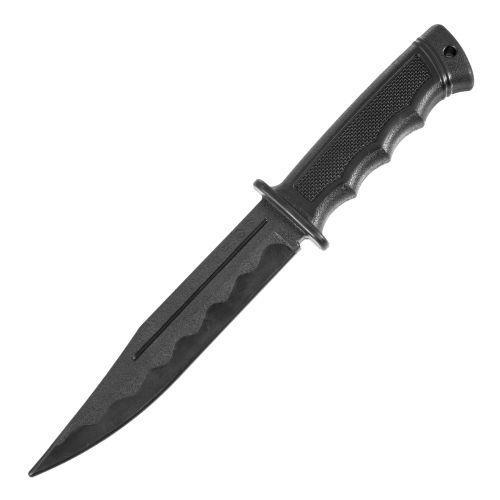 12.5" TACTICAL SOFT/FLEXIBLE RUBBER TRAINING KNIFE BLACK