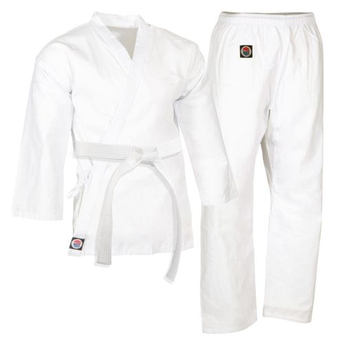 ProForce&#174; 5 oz. Basic Karate Uniform (Elastic Drawstring) - 60/40 Blend - With Free White Belt