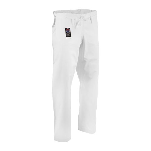 ProForce&#174; Gladiator 14 oz. Karate Pants (Traditional Drawstring) - 100% Cotton dev-awma White 2 - 5'2''/125 lbs. 