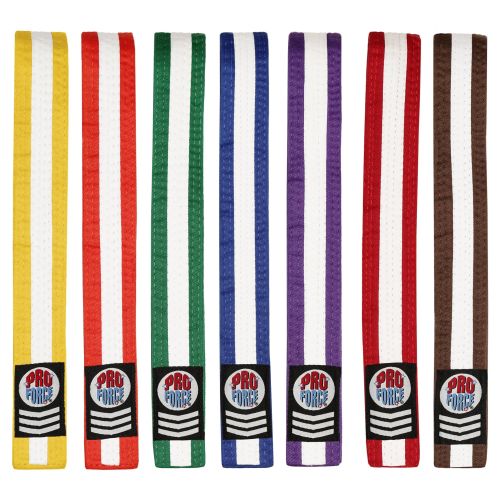 ProForce&#174; 1.75&quot Double Wrap White Stripe Karate Belt dev-awma 