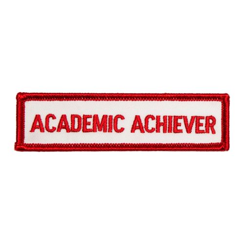 4"x1" Academic Achiever Patch Red & White