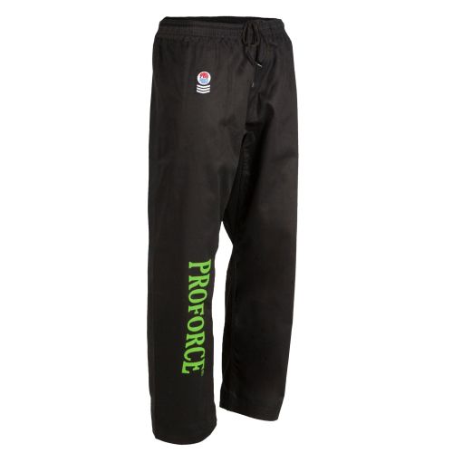 ProForce Sport 8 oz. Combat Pants - Black w/ Neon Green