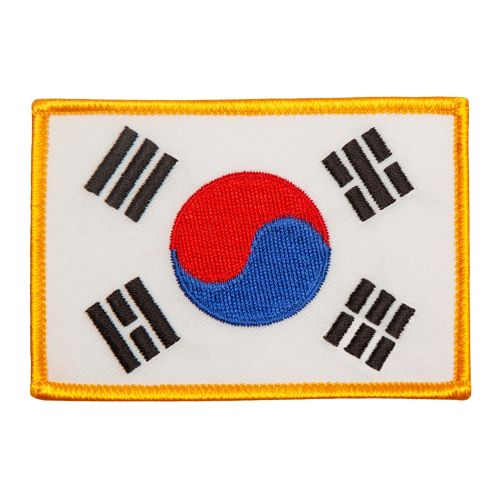 Korea Flag Patch dev-awma Gold Border 