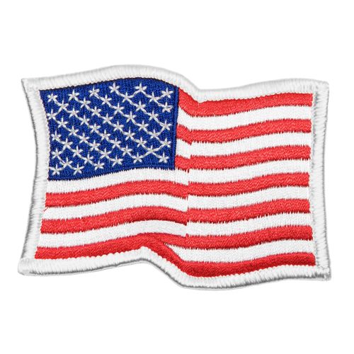 USA Waving Flag Patch dev-awma White Border 