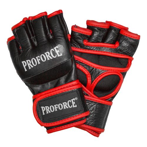 ProForce&#174; Ultra II Leather MMA Gloves dev-awma Black & Red Small 