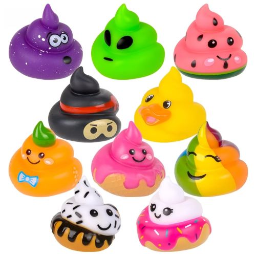 Rubber Poop Novelty Toy 2" – Assorted Styles (Sold Individually)